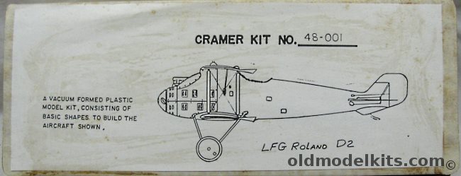 Cramer Craft 1/48 LFG Roland D-II, 48-001 plastic model kit